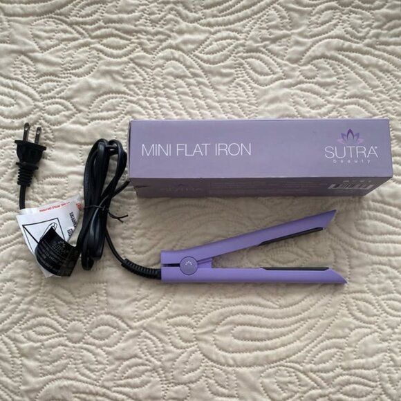 SUTRA Beauty Mini Flat Iron Ceramic Hair Straightener in Light Purple New In Box - Picture 1 of 6